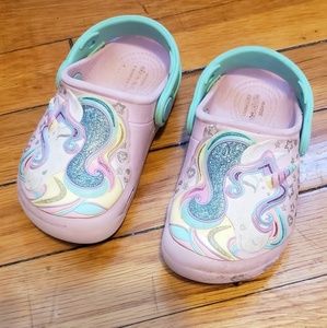Crocs unicorn shoes girls 8